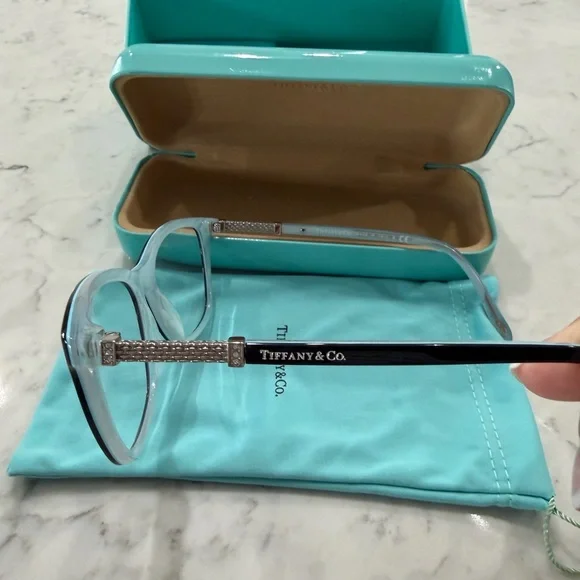 Tiffany & Co. Black, Tiffany Blue & Silver Eyeglasses-NEW! - Picture 5 of 9